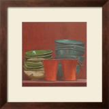 Vaisselle Sur Fond Rouge