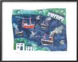 Puffing Along Framed Art Print