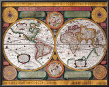 Buy Antique Map, Terre Universelle, 1594 at AllPosters.com