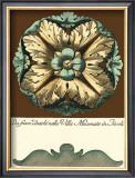 Aqua and Brown Rosette II