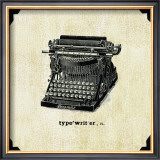 Office Typewriter Framed Art Print