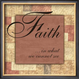 Words to Live By, Faith Framed Art Print