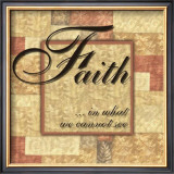 Words to Live By, Faith Framed Art Print