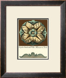 Aqua and Brown Rosette II