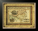 Crackled Map of Asia