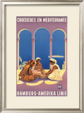 Buy Hamburg Amerika Linie, Croisieres en Mediterranee at AllPosters.com
