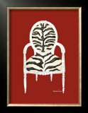 Zebra Chair on Red