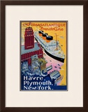 Buy Transatlantique, French Line, Paris-Havre-New York at AllPosters.com