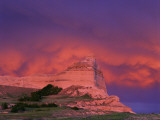 Stormy Light on Scottsbluff National Monument, Nebraska, USA