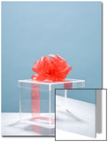 Clear Box with Red Ribbon and Bow