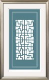 Shoji Screen in Teal III