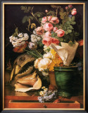 Buy Roses et Autres Fleurs, Coquillages, Tete de Requin et Petrifications, c.1819 at AllPosters.com