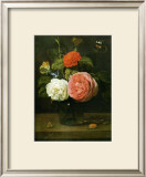 Buy Bouquet de Roses avec Papaillons et Insectes at AllPosters.com