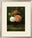 Buy Bouquet de Roses avec Papaillons et Insectes at AllPosters.com