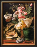Buy Roses et Autres Fleurs, Coquillages, Tete de Requin et Petrifications, c.1819 at AllPosters.com