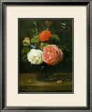 Buy Bouquet de Roses avec Papaillons et Insectes at AllPosters.com