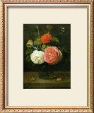 Buy Bouquet de Roses avec Papaillons et Insectes at AllPosters.com