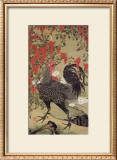 Japanese Rooster with Two Birds