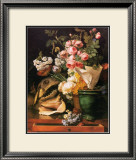 Buy Roses et Autres Fleurs, Coquillages, Tete de Requin et Petrifications, c.1819 at AllPosters.com
