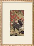 Japanese Rooster with Two Birds