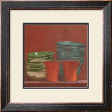 Vaisselle Sur Fond Rouge