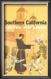 Buy United Airlines: Southern California, Franciscan Monk and Spanish Mission at AllPosters.com