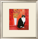 Cat with Carnations