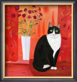 Cat with Carnations