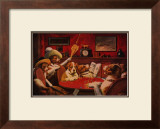 Sitting up with a Sick Friend Framed Art Print
