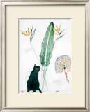 Black Cat and Strelitzia