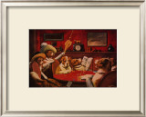 Sitting up with a Sick Friend Framed Art Print