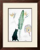 Black Cat and Strelitzia