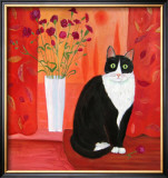 Cat with Carnations