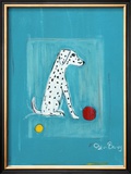 Dalmatian with Red and Yellow Ball