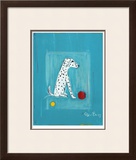 Dalmatian with Red and Yellow Ball