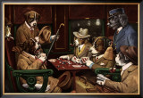 His Station And Four Aces Poker Poster
