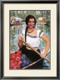 Señorita in Boat with Flowers