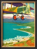 Buy Biplane Over the Coastline at AllPosters.com