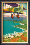 Buy Biplane Over the Coastline at AllPosters.com
