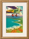 Buy Biplane Over the Coastline at AllPosters.com