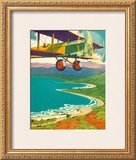 Buy Biplane Over the Coastline at AllPosters.com