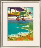 Buy Biplane Over the Coastline at AllPosters.com