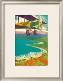 Buy Biplane Over the Coastline at AllPosters.com
