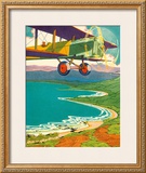 Buy Biplane Over the Coastline at AllPosters.com