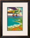 Buy Biplane Over the Coastline at AllPosters.com