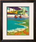 Buy Biplane Over the Coastline at AllPosters.com