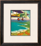 Buy Biplane Over the Coastline at AllPosters.com