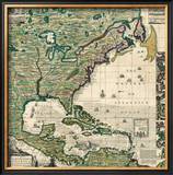 Buy America Septentrionalis A Map of the British Empire in America, c.1733 at AllPosters.com