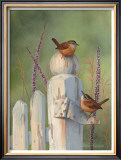 Buy Wrens on Fence Post at AllPosters.com