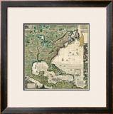 Buy America Septentrionalis A Map of the British Empire in America, c.1733 at AllPosters.com